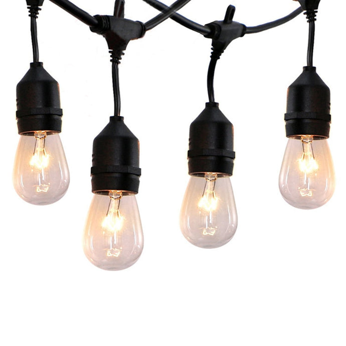 Thrisdar 14M Globe Bulbs S14 Commercial LED String Light With 15PCS 11W Vintage Bulb Porch Patio Garden Street Garland Light