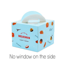 Load image into Gallery viewer, 100 set 4 inch cake box with window handle Kraft paper cheese cake box kids Birthday wedding home Party Circus soldier supply