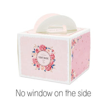 Load image into Gallery viewer, 100 set 4 inch cake box with window handle Kraft paper cheese cake box kids Birthday wedding home Party Circus soldier supply