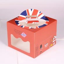 Load image into Gallery viewer, 100 set 4 inch cake box with window handle Kraft paper cheese cake box kids Birthday wedding home Party Circus soldier supply